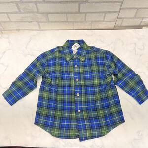 新品 タグ付き タルボット 半袖シャツ TALBOTS キッズ ベビー 子供服 男の子 24M 2歳 綿100% 約92㎝ 青 ブルー