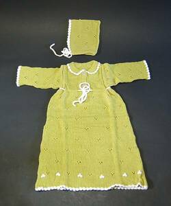 ●売り切り●　KP　ロングベビードレス 樹脂粘土人形に 人形用ニット服セット
