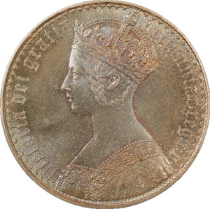 T215★ イギリス/銀貨 /1847年/ ヴィクトリア女王/直径約 39.2mm 重量約 28.3g