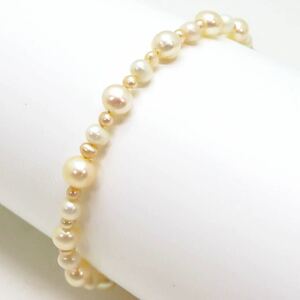 ＊JEWELRY MAKI(ジュエリーマキ)K14本真珠ブレスレット＊m 4.2g 18.0cm pearl bracelet jewelry DA5/DB5