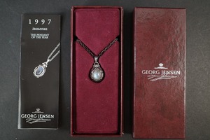 GEORG JENSEN ジョージジェンセン ラブラドライト イヤーネックレス ネックレス トップ 1997 SV925 