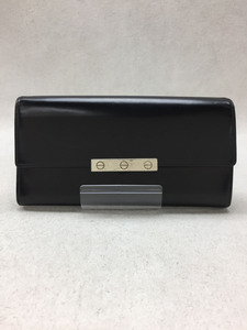 Cartier◆Cartier/長財布/レザー/BLK/無地/メンズ/LOVEコレクション/傷擦れ有