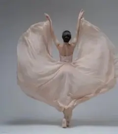 2層シフォンロングダンススカート 720 度ジプシーモダンバレエスカート女性シフ