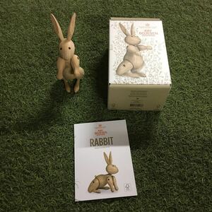 GX239 KAY BOJESEN－カイ・ボイスン 木製フィギュア RABBIT 北欧 木製玩具 インテリア 雑貨 未使用 保管品 フィギュア