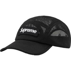 ☆ 23SS Supreme シュプリーム Mesh Cordura Camp Cap メッシュ コーデュラ キャンプキャップ キャップ box logo ボックスロゴ (黒)EGD