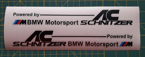 送料無料 BMW AC Schnitzer Decal Sticker ミラー ステッカー シール デカール 2枚セット ブラック 15cm × 2cm