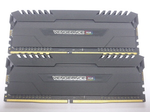 メモリ デスクトップ用 メモリ CORSAIR VENGEANCE RGB DDR4-3600 PC4-28800 8GBx2枚 合計16GB CMR16GX4M2C3600C18 起動確認済みです 