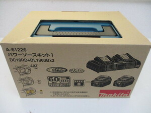 makita マキタ 充電器 パワーソースキット DC18RD+BL1860Bx2 A-61226 18V 6.0Ah　未使用保管品　激安1円スタート