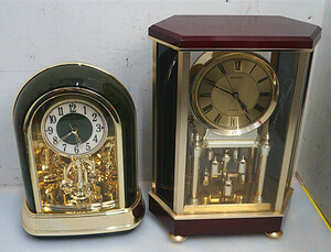 SEIKO GZ520B CITIZEN 電波時計 4RN427-005 置時計 からくり時計 回転飾り　稼働品　