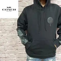 【☆漂う高級感☆】coach パーカー 黒 L 入手超困難 希少カラー 超激レア