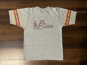 スペシャル1983年ナイキオレンジタグ 装束ランナーマラソン記念 ビンテージフットボールTシャツUSA製 champion風車ゴツナイキ紺タグ70s80s