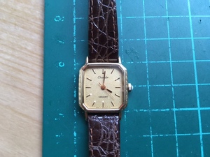 良品 レア ヴィンテージ ORIENT オリエント Chandor シャンドール 14K G ゴールド ゴールド文字盤 クオーツ レディース 腕時計
