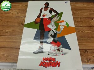 【YF-0942】当時物 1992 NIKE AIR JORDAN 7 HARE BAGS BUNNY ナイキ マイケル ジョーダン ポスター バッグスバニー 東京引取可【千円市場】