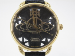 d80348-ap [送料280円]中古◇VivienneWestwood ヴィヴィアンウエストウッド レドンホール VV163BKBK クォーツ アナログ 時計 [156-240420]