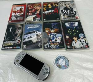  ＄ SONY ソニー PSP-3000本体＆ケース入ソフト8本＋1本/265188/58-60