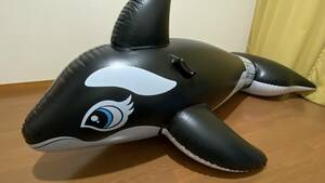 【Free Shipping】Inflatable SPH Orca INTEX シャチフロート　SPH付き whale　193cm