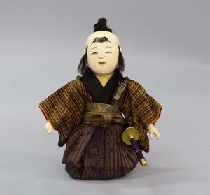 ■即決■ 江戸時代 三つ折れ人形 28cm 描き目 ■ 市松人形