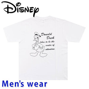 ディズニー 半袖 Tシャツ メンズ ドナルド ダック Disney グッズ 3277-4505B Mサイズ WH(ホワイト)