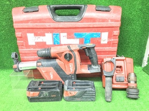 中古品 HILTI ヒルティ 36V 充電式 ロータリーハンマードリル TE6-A36 集じんシステム TEDRS-6-A ※本体+バッテリ2個+充電器+ケースセット