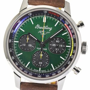 ☆美品★箱・保証書付き【BREITLING】ブライトリング トップタイム マスタング A25310 クロノグラフ 自動巻き メンズ 【232】【ev10】