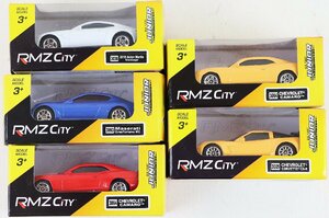 S◇中古品◇ミニカー RMZ City 5台セット CHEVROLET CAMARO/CHEVROLET CORVETTE/Maserati Gran Turismo MC/2018 Aston Martin Vintage