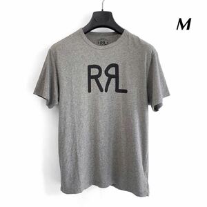 人気商品 23SS 新品 DOUBLE RL RRLダブルアールエル ラルフローレン ロゴ ジャージー Tシャツ カットソー 無地 半袖 グレー Mサイズ