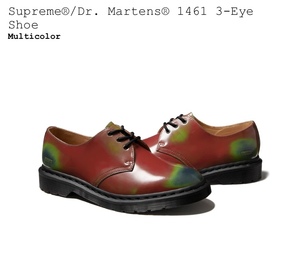 新品 24ss Supreme × Dr.Martens 1461 3 Eye Shoe Red 28cm US10 シュプリーム ドクターマーチン UK9 レッド