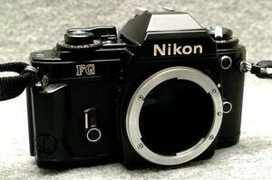 （綺麗）Nikon ニコン 昔の高級一眼レフカメラ FG（黒）ボディ 希少な作動品 （腐食無し）