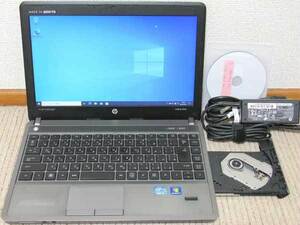 ProBook 4340s Core i3-3120M 2.5GHz/8GB/250GB/DVD-RW/Webカメラ Windows7/10Pro リカバリ付