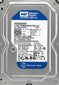 Western Digital WD5000AAKX-753CA1 DP/N 0P86T9 3.5インチ SATA600 500GB 4501回 15159時間