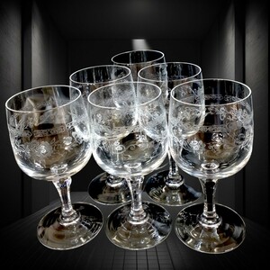 ボヘミアグラス　ワイングラス クリスタルガラス　6客　