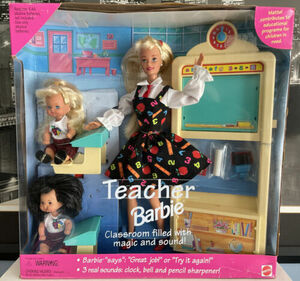 Teacher Barbie Doll (First Edition Recalled No Underwear) Vtg 1995 New In Box 海外 即決