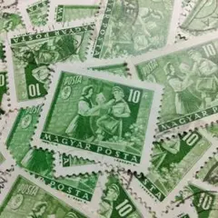 アートな切手　W40503 郵便と電気通信　働く女性　ハンガリー　30枚