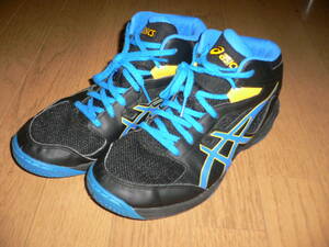 アシックス ジュニア バスケットボールシューズ ダンクショット MB 8 TBF139 9042 ブラック/ブルー 25.0cm 黒/青 asics DUNKSHOT 25センチ