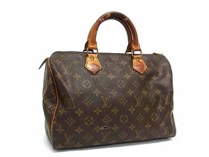 1円 LOUIS VUITTON ルイヴィトン M41526 モノグラム スピーディ30 ハンドバッグ ミニボストンバッグ レディース ブラウン系 AW8504