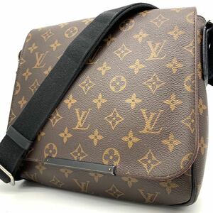 1円●美品●LOUIS VUITTON ルイヴィトン モノグラム マカサー ディストリクトPM ショルダーバッグ メッセンジャーバッグ メンズ M40935