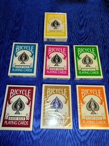 BICYCLE RIDER BACK 黄 ターコイズ フクシャ 緑 ワインレッド 金 橙 未開封