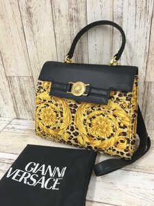 168B GIANNI VERSACE ハンドバッグ ジャン二 ヴェルサーチ 鞄【中古】