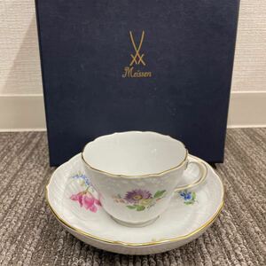 MEISSEN マイセン カップ ソーサー 洋食器 フラワー 西洋 アンティーク