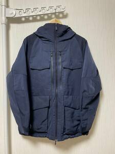 美品☆[UNIQLO×White Mountaineering] 21AW ハイブリッドダウンジャケット オーバーサイズパーカー M ネイビーホワイトマウンテニアリング