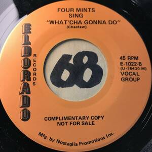 試聴 ファッツ・ドミノ「My Girl Josephine」元ネタDOO-WOPブギウギ’56 FOUR MINTS sing WHAT’CHA GONNA DO 両面NM 