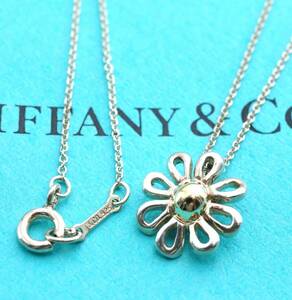 Tiffany & Co. ティファニー フラワー 花 ネックレス スターリングシルバー925 銀 K18 750 ゴールド 金 3.3g 4080