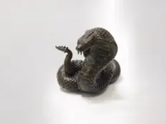 銅製置物　王蛇像　中国美術　インテリア置物