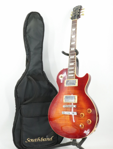 ◎【ト長】Epiphone エピフォン Les Paul GIBSON レスポール ギブソンヘッド エレキギター サンバースト ソフトケース付き IA385IOB59