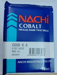 NACHI コバルトドリル COSD6.8 mm 10本セット1袋！！ OSG 三菱 日立 Moldino 超硬エンドミル タップ ストレートドリル GW限定値下げ中