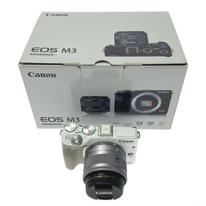 ☆☆ CANON キャノン EOS M3 EF-M15-45 IS STM レンズキット ミラーレス一眼カメラ 箱付き やや傷や汚れあり