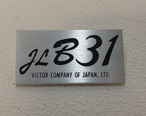 ■Victor レコードプレーヤー JL-B31 銘板 プレート