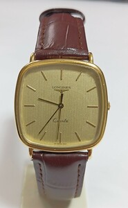 美品 稼働品 ロンジン メンズ腕時計 シャンパン色文字盤 三針 新品電池 LONGINES