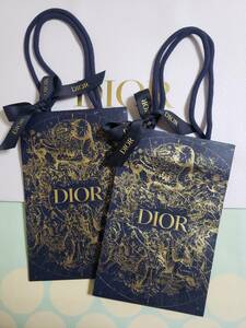 新品★DIOR ディオール ショップ 紙袋♪ホリデーシーズン 限定ショッパー ×2枚★RB