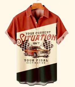 50’s 　アメリカン 　ボーリングシャツ　ロカビリー　　チカーノ・チョロ　開襟シャツ　XL　新品・未使用